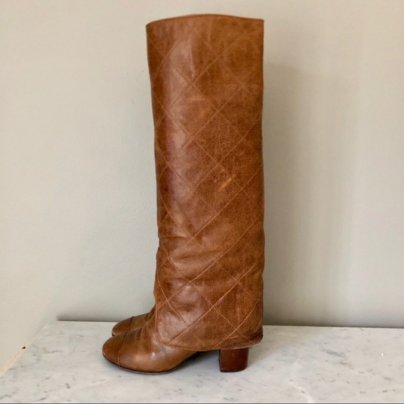 chanel boots knee high